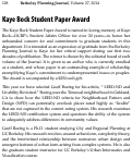 Cover page: Kaye Bock Student Paper Award