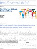 Cover page: The IGS Survey: California Politics and Policy