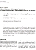 Cover page: Clinical Outcomes of Micropulse Transscleral Cyclophotocoagulation in Patients with a History of Keratoplasty