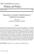 Cover page: Proposition 13 and the Transformation of California Government