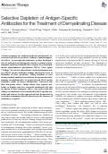 Cover page: Selective Depletion of Antigen-Specific Antibodies for the Treatment of Demyelinating Disease