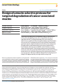 Cover page: Design of a mucin-selective protease for targeted degradation of cancer-associated mucins.