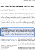 Cover page: Opioid-Induced Hyperalgesic Priming in Single Nociceptors.