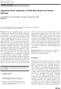 Cover page: Apparent Shear Sensitivity of Molecular Rotors in Various Solvents