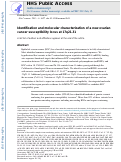 Cover page: Identification and molecular characterization of a new ovarian cancer susceptibility locus at 17q21.31