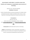 Cover page: Overcoming the “Ostrich Effect”: A Narrative Review on the Incentives and Consequences of Questionable Research Practices in Kinesiology