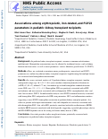 Cover page: Associations among erythropoietic, iron-related, and FGF23 parameters in pediatric kidney transplant recipients