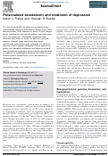 Cover page: Personalized assessment and treatment of depression