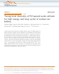 Cover page: Tuning local chemistry of P2 layered-oxide cathode for high energy and long cycles of sodium-ion battery