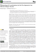 Cover page: Immunological Considerations for the Development of an Effective Herpes Vaccine.