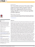 Cover page: Are Cranial Biomechanical Simulation Data Linked to Known Diets in Extant Taxa? A Method for Applying Diet-Biomechanics Linkage Models to Infer Feeding Capability of Extinct Species