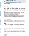 Cover page: Hyperphosphorylated Tau in Mesial Temporal Lobe Epilepsy: a Neuropathological and Cognitive Study.