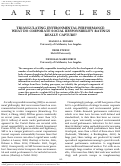 Cover page: Triangulating Environmental Performance: What Do Corporate Social Responsibility Ratings Really Capture?