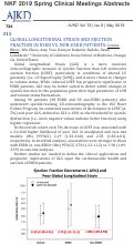 Cover page: 311 Global Longitudinal Strain and Ejection Fraction in ESRD vs. Non-ESRD Patients