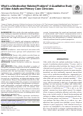 Cover page: What Is a Medication-Related Problem? A Qualitative Study of Older Adults and Primary Care Clinicians.