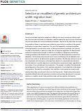 Cover page: Selection on modifiers of genetic architecture under migration load.