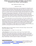 Cover page: Endogenous Group Formation and Public Goods Provision: Exclusion, Exit, Mergers, and Redemption