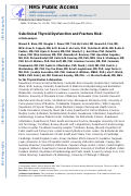 Cover page: Subclinical Thyroid Dysfunction and Fracture Risk: A Meta-analysis