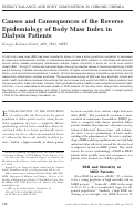 Cover page: Causes and consequences of the reverse epidemiology of body mass index in dialysis patients