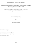 Cover page: Numerical Simulation of Interactive Transport in a Proton Exchange Membrane Fuel Cell