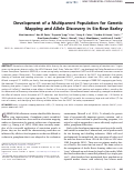 Cover page: Development of a Multiparent Population for Genetic Mapping and Allele Discovery in Six-Row Barley