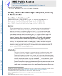 Cover page: Learning enhances the relative impact of top-down processing in the visual cortex