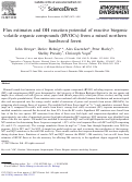 Cover page: Flux estimates and OH reaction potential of reactive biogenic volatile organic compounds (BVOCs) from a mixed northern hardwood forest