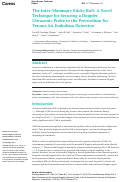 Cover page: The Inter-Mammary Sticky Roll: A Novel Technique for Securing a Doppler Ultrasonic Probe to the Precordium for Venous Air Embolism Detection