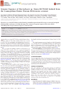 Cover page: Genome Sequence of Marinobacter sp. Strain MCTG268 Isolated from the Cosmopolitan Marine Diatom Skeletonema costatum