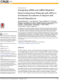 Cover page: Integrating mRNA and miRNA Weighted Gene Co-Expression Networks with eQTLs in the Nucleus Accumbens of Subjects with Alcohol Dependence.