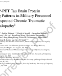 Cover page: FDDNP-PET Tau Brain Protein Binding Patterns in Military Personnel with Suspected Chronic Traumatic Encephalopathy