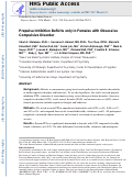 Cover page: PREPULSE INHIBITION DEFICITS ONLY IN FEMALES WITH OBSESSIVE–COMPULSIVE DISORDER