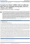 Cover page: Scenarios for future wildfire risk in California: links between changing demography, land use, climate, and wildfire