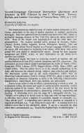 Cover page: Second-Language Classroom Interaction: Questions and Answers in ESL Classes, by Ann C. Wintergerst. Toronto, Buffalo, and London: University of Toronto Press, 1994. xv + 159.