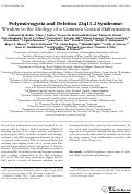 Cover page: Polymicrogyria and deletion 22q11.2 syndrome: Window to the etiology of a common cortical malformation