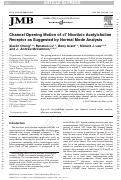 Cover page: Channel opening motion of alpha 7 nicotinic acetylcholine receptor as suggested by normal mode analysis