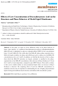 Cover page: Effects of Low Concentrations of Docosahexaenoic Acid on the Structure and Phase Behavior of Model Lipid Membranes