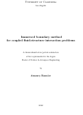 Cover page: Immersed boundary method for coupled fluid-structure interaction problems