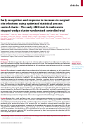 Cover page: Early recognition and response to increases in surgical site infections using optimised statistical process control charts—The early 2RIS trial: A multicentre stepped wedge cluster randomised controlled trial