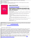 Cover page: Preventing Loss of Independence through Exercise (PLIÉ): qualitative analysis of a clinical trial in older adults with dementia.