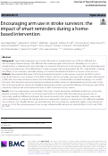 Cover page: Encouraging arm use in stroke survivors: the impact of smart reminders during a home-based intervention.