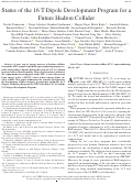 Cover page: Status of the 16 T Dipole Development Program for a Future Hadron Collider