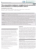 Cover page: The association between neighborhood greenness and incidence of lethal prostate cancer: A prospective cohort study.