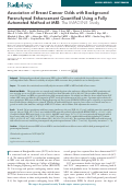 Cover page: Association of Breast Cancer Odds with Background Parenchymal Enhancement Quantified Using a Fully Automated Method at MRI: The IMAGINE Study.