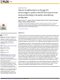 Cover page: Glycan modifications to the gp120 immunogens used in the RV144 vaccine trial improve binding to broadly neutralizing antibodies