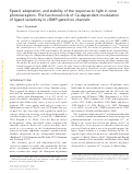 Cover page: Speed, adaptation, and stability of the response to light in cone photoreceptors: The functional role of Ca-dependent modulation of ligand sensitivity in cGMP-gated ion channels