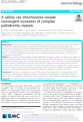 Cover page: A willow sex chromosome reveals convergent evolution of complex palindromic repeats.