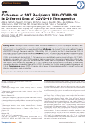 Cover page: Outcomes of SOT Recipients With COVID-19 in Different Eras of COVID-19 Therapeutics.