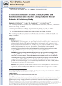 Cover page: Associations between circadian activity rhythms and functional brain abnormalities among euthymic bipolar patients: A preliminary study