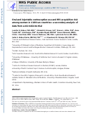 Cover page: Oral and injectable contraceptive use and HIV acquisition risk among women in four African countries: a secondary analysis of data from a microbicide trial.